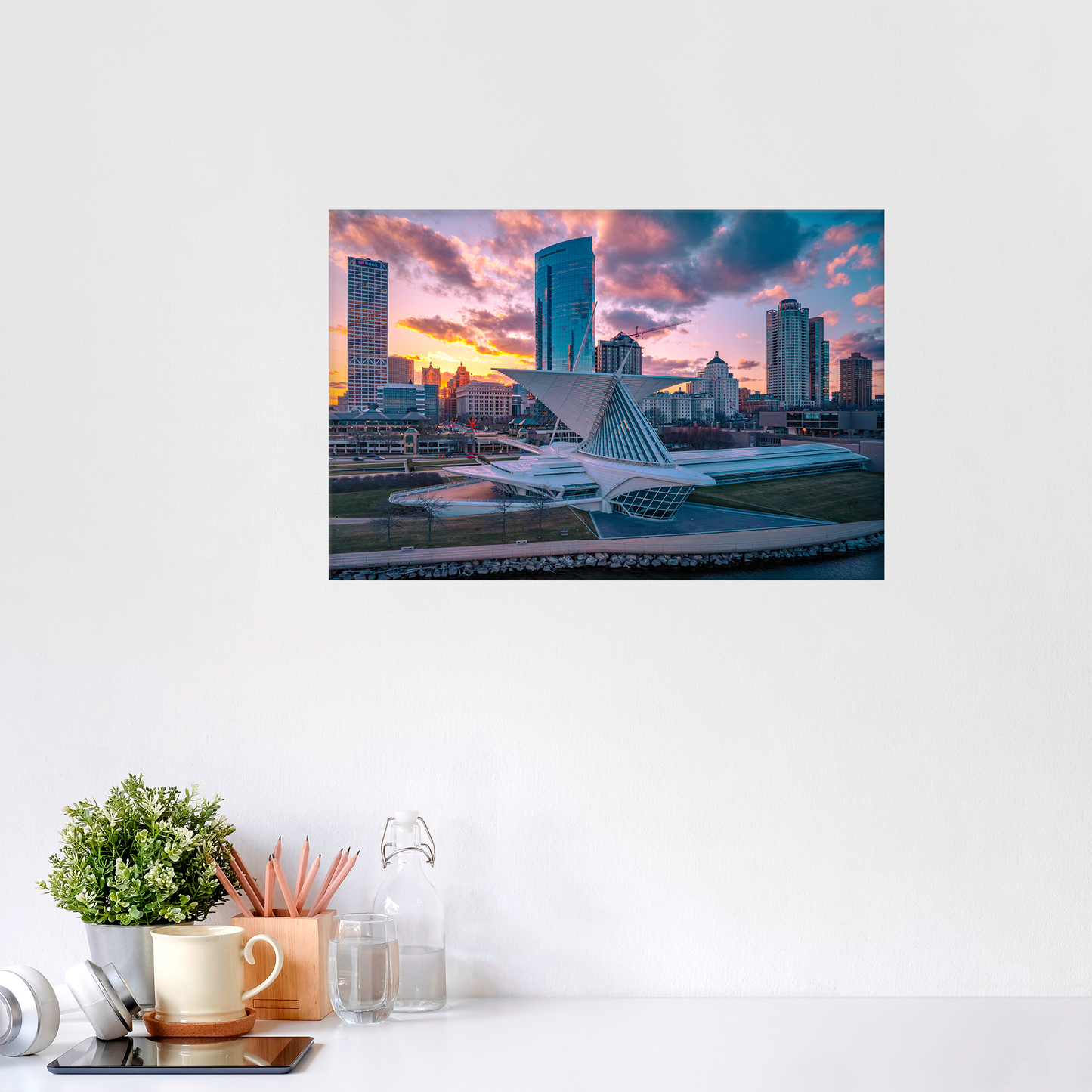 Milwaukee Art Museum at Sunset Fine Art Print