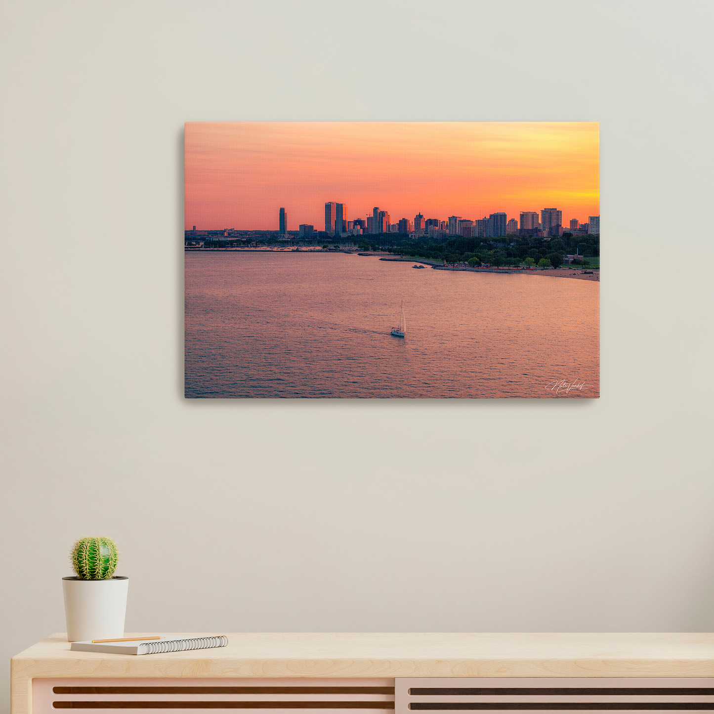 Lake Michigan x Milwaukee Skyline 2024 Canvas