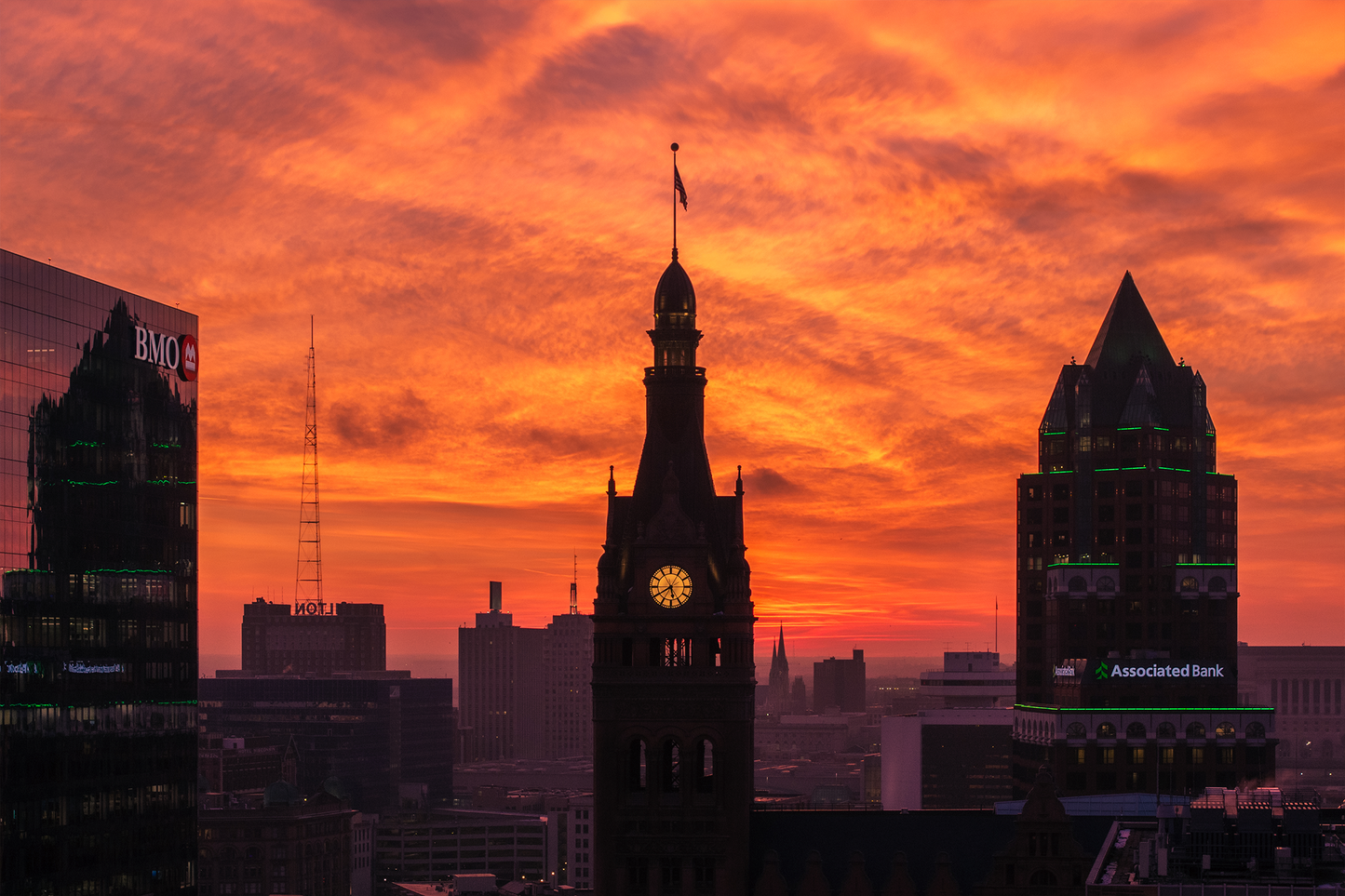 Burning Skies Over City Hall