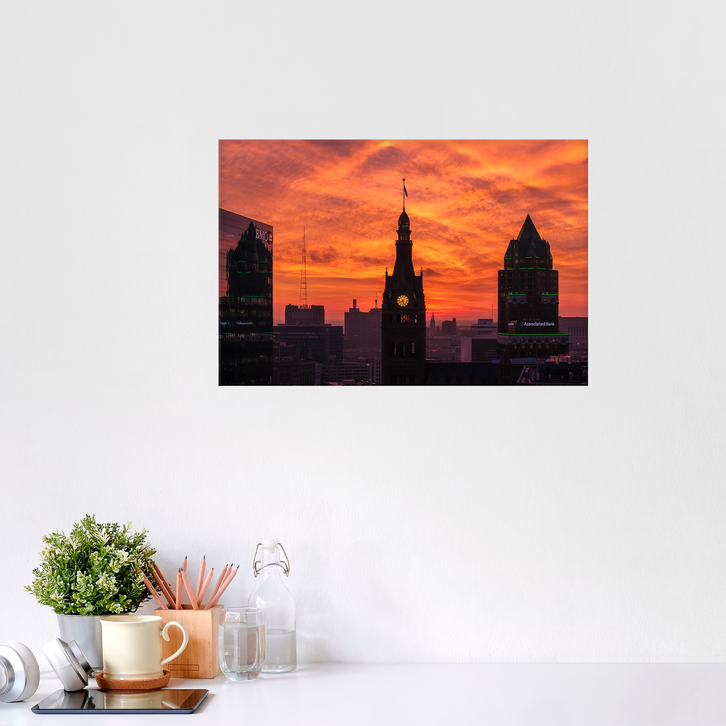 Burning Skies Over City Hall