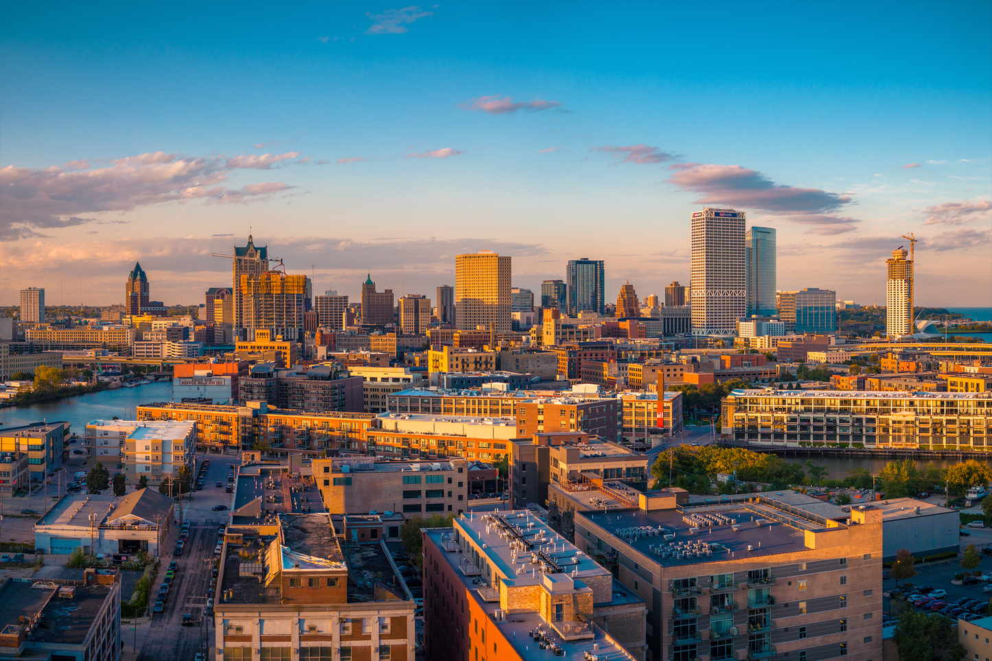 Golden Hour Milwaukee Skyline Fine Art Print