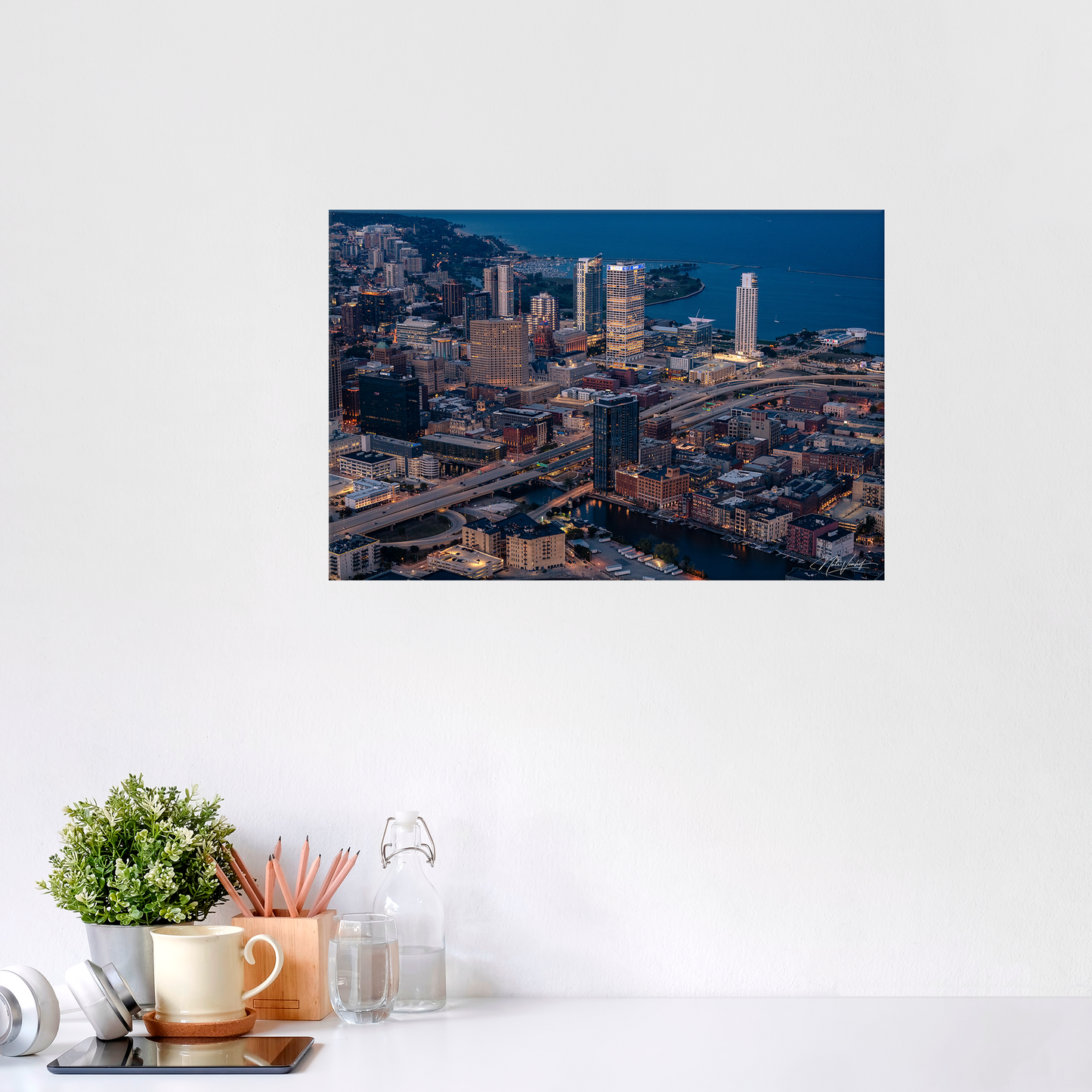 MyFlightTours x Milwaukee Downtown Fine Art Print