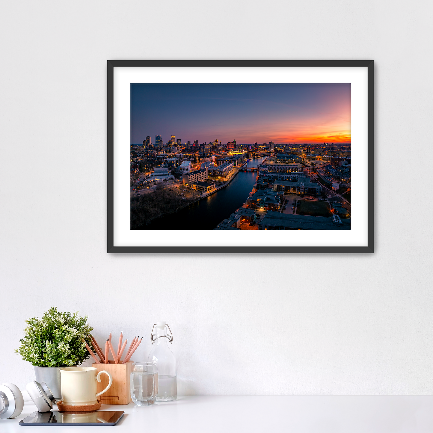 Milwaukee River into Downtown Fine Art Print