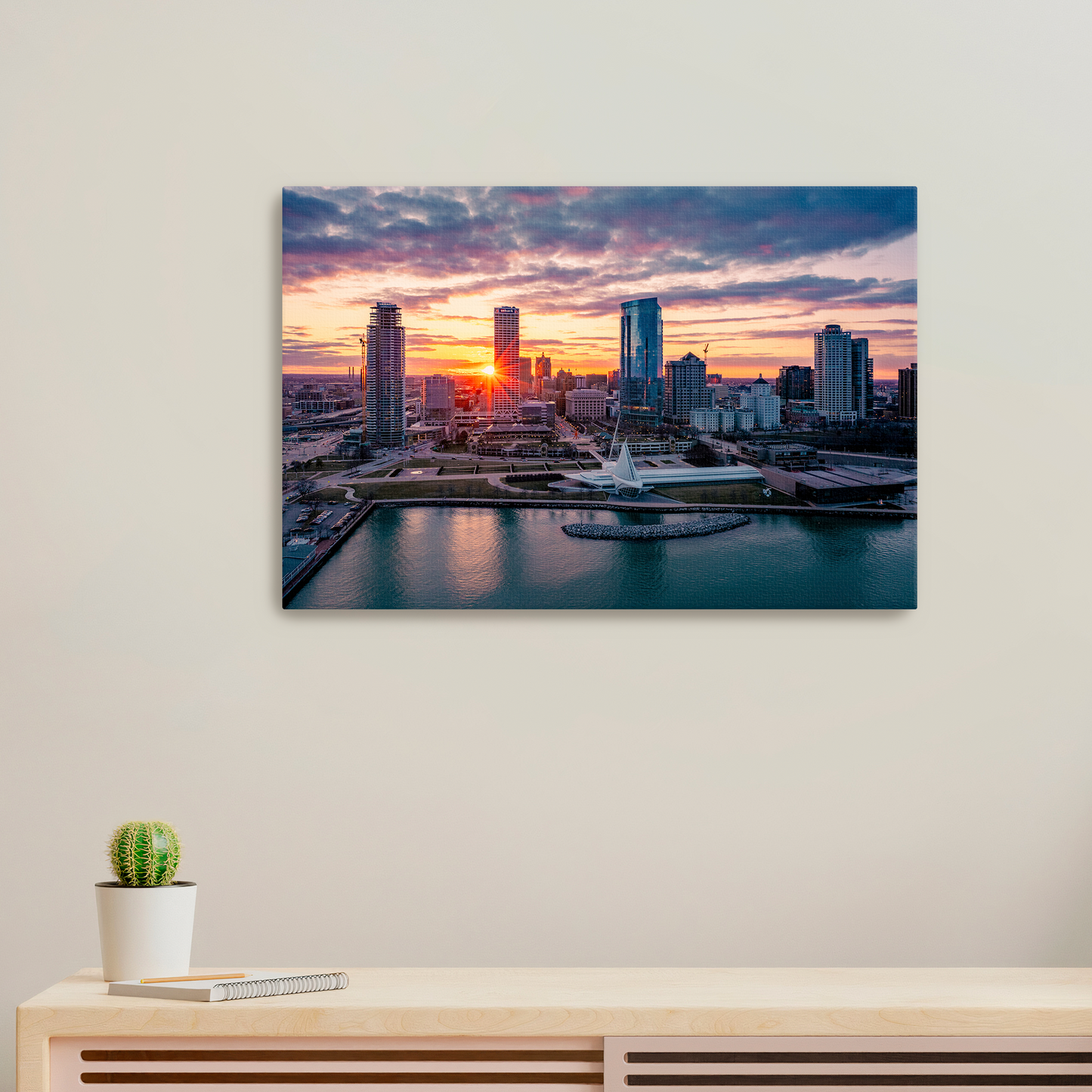 2024 March Skyline Sunset Canvas
