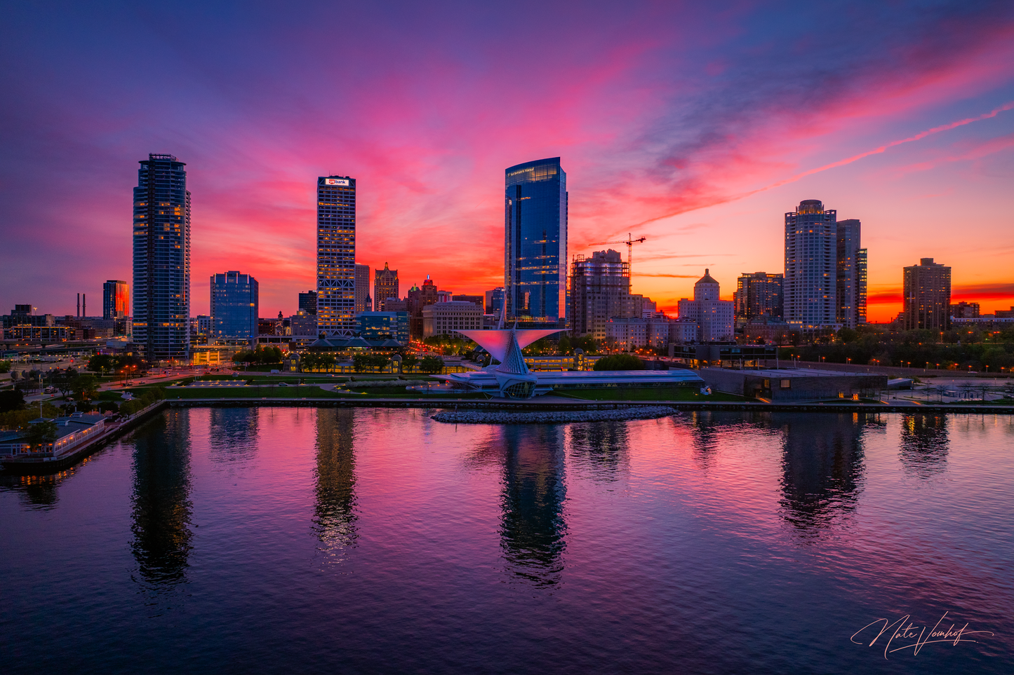 X Marks the Spot Milwaukee Skyline Canvas
