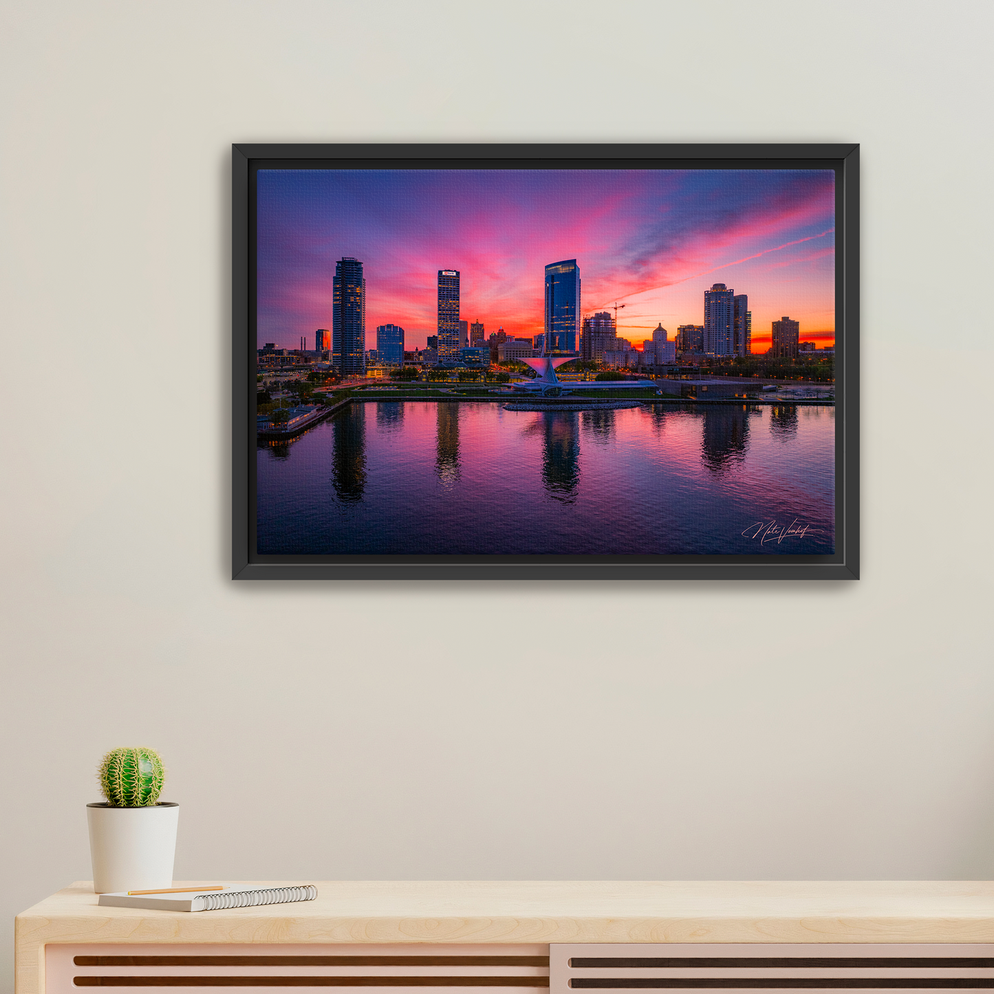 X Marks the Spot Milwaukee Skyline Canvas