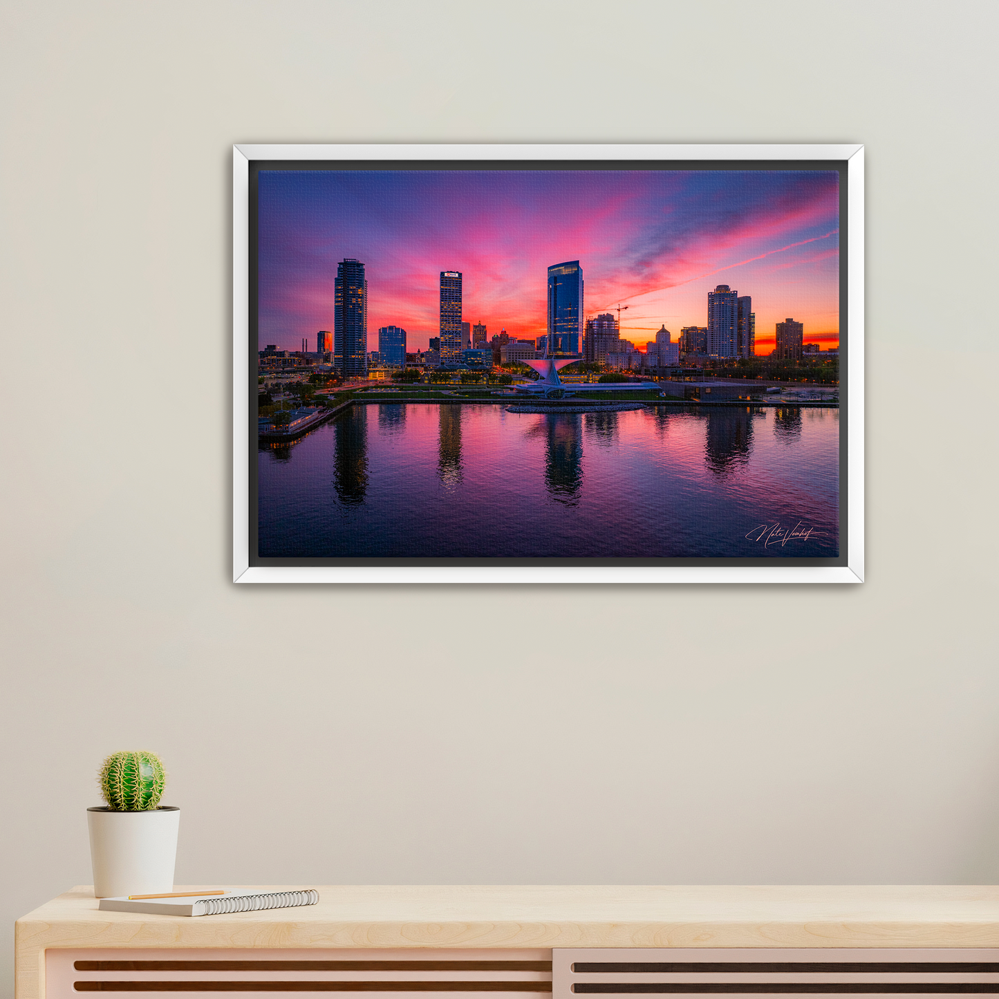 X Marks the Spot Milwaukee Skyline Canvas