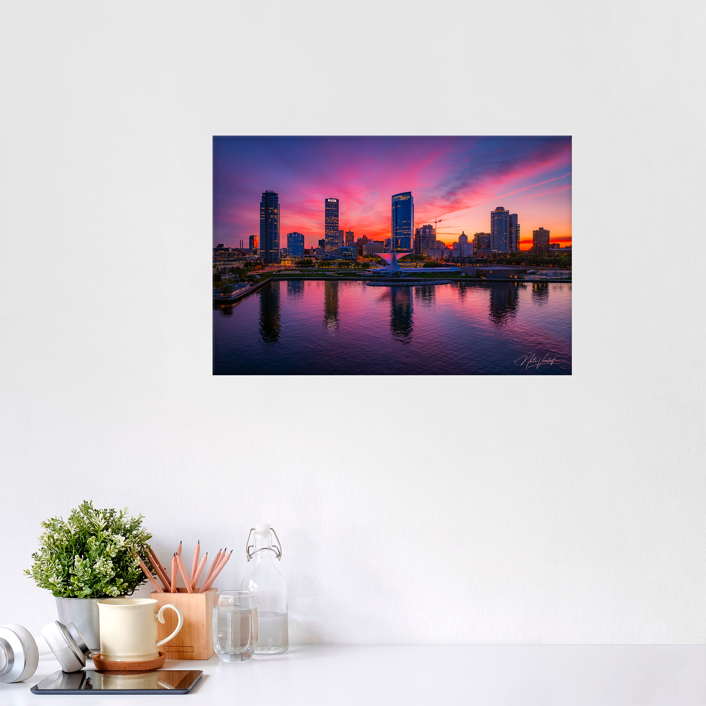 X Marks the Spot Milwaukee Skyline Fine Art Print