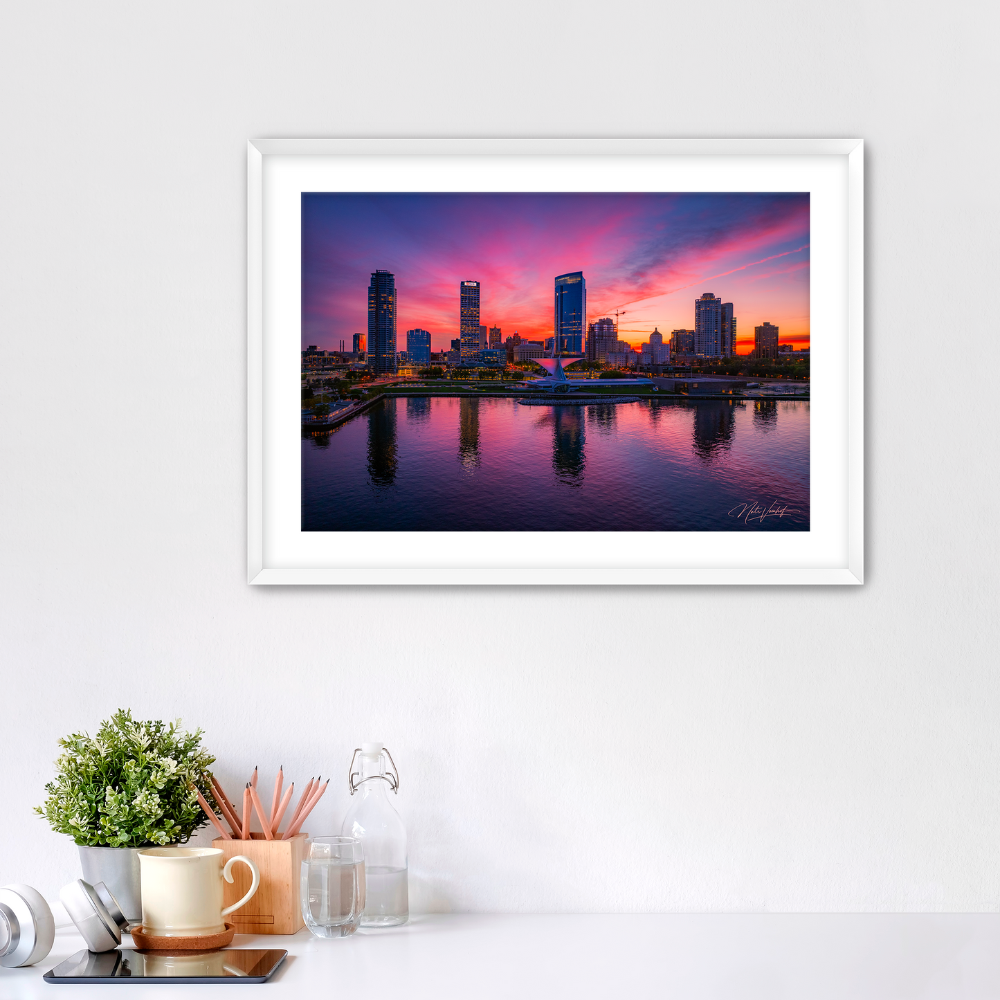 X Marks the Spot Milwaukee Skyline Fine Art Print