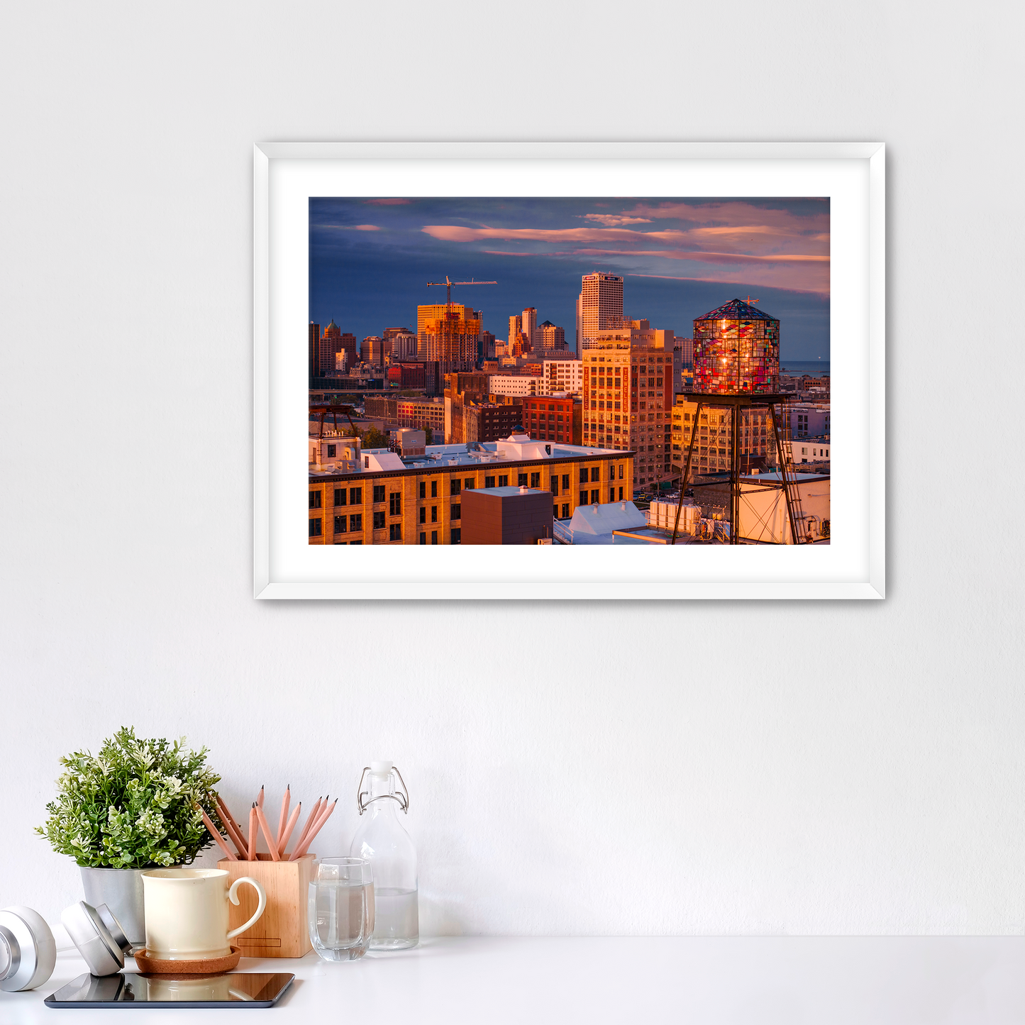 Golden Hour at Coakley Water Tower Fine Art Print