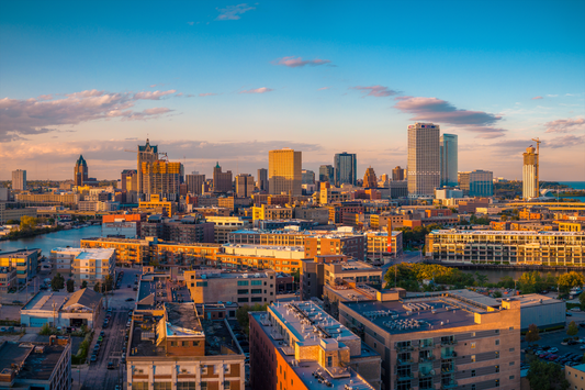 Golden Hour Milwaukee Skyline Fine Art Print