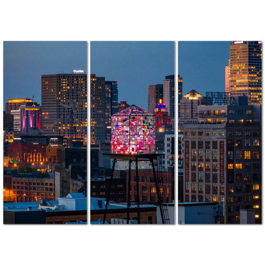 Water Tower Giant 3-Panel Canvas